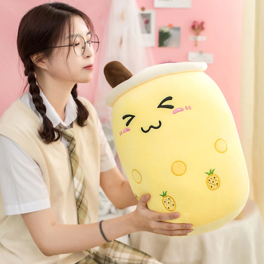 Cute Fruit Bubble Tea Soft Toy Set