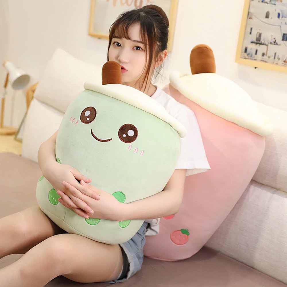 Cute Fruit Bubble Tea Soft Toy Set