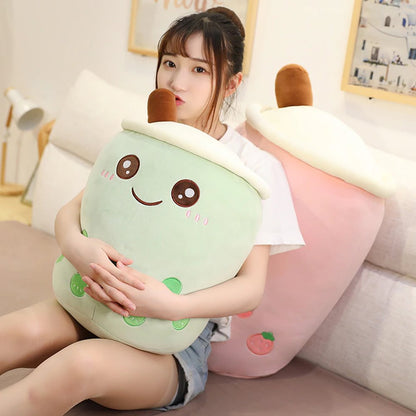 Cute Fruit Bubble Tea Soft Toy Set