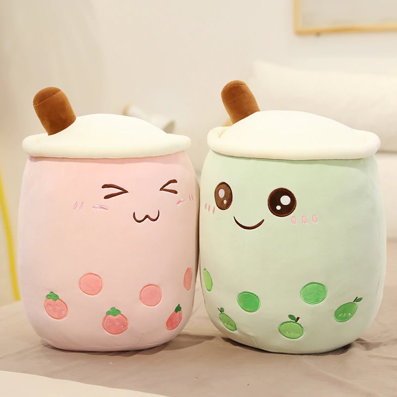 Cute Fruit Bubble Tea Soft Toy Set