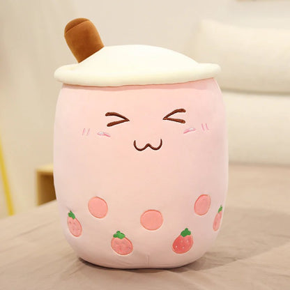 Cute Fruit Bubble Tea Soft Toy Set