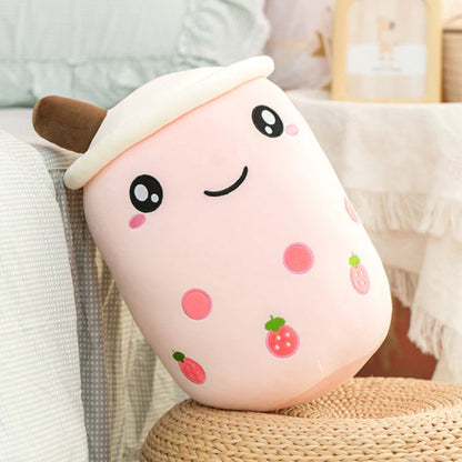 Cute Fruit Bubble Tea Soft Toy Set