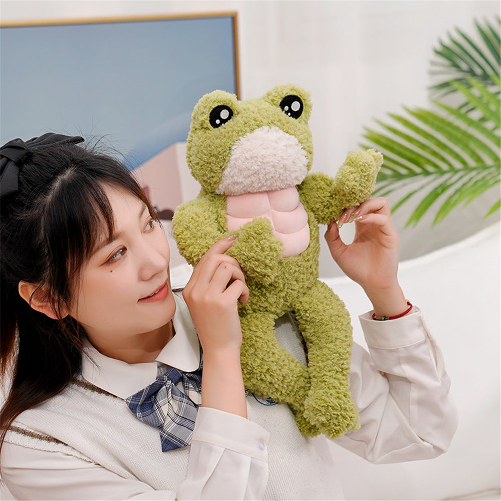 Cute Green Muscle Frog Stuffed Toy - Befez