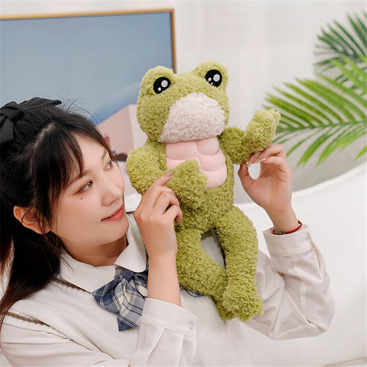 Cute Green Muscle Frog Stuffed Toy - Befez