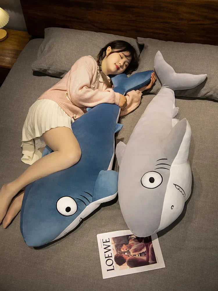 Cute Blue Gray Plush Shark Toys - Befez