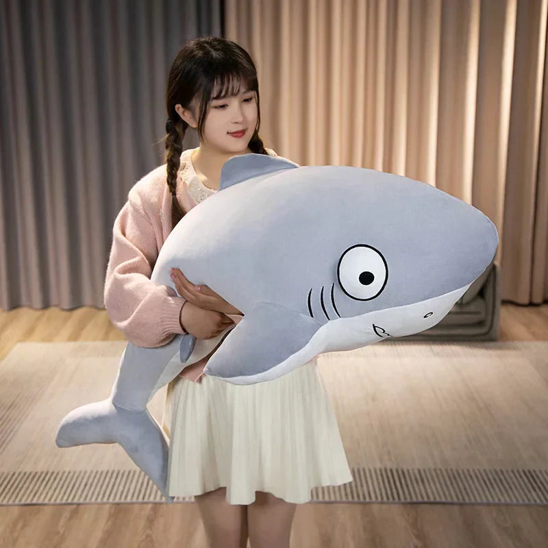 Cute Blue Gray Plush Shark Toys
