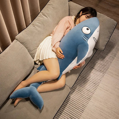 Cute Blue Gray Plush Shark Toys
