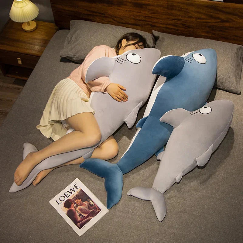 Cute Blue Gray Plush Shark Toys