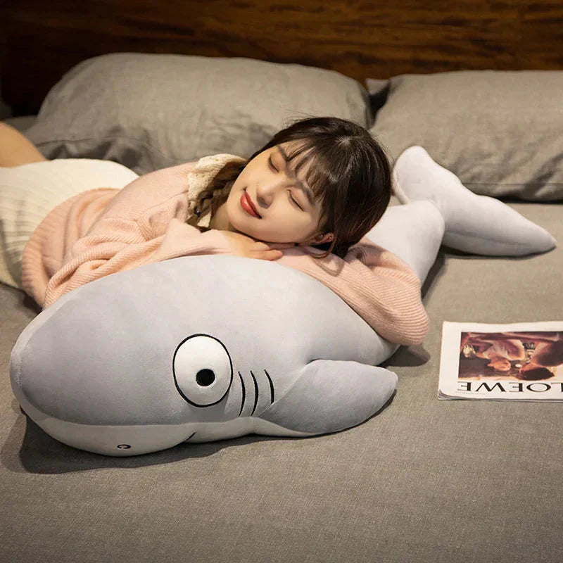 Cute Blue Gray Plush Shark Toys