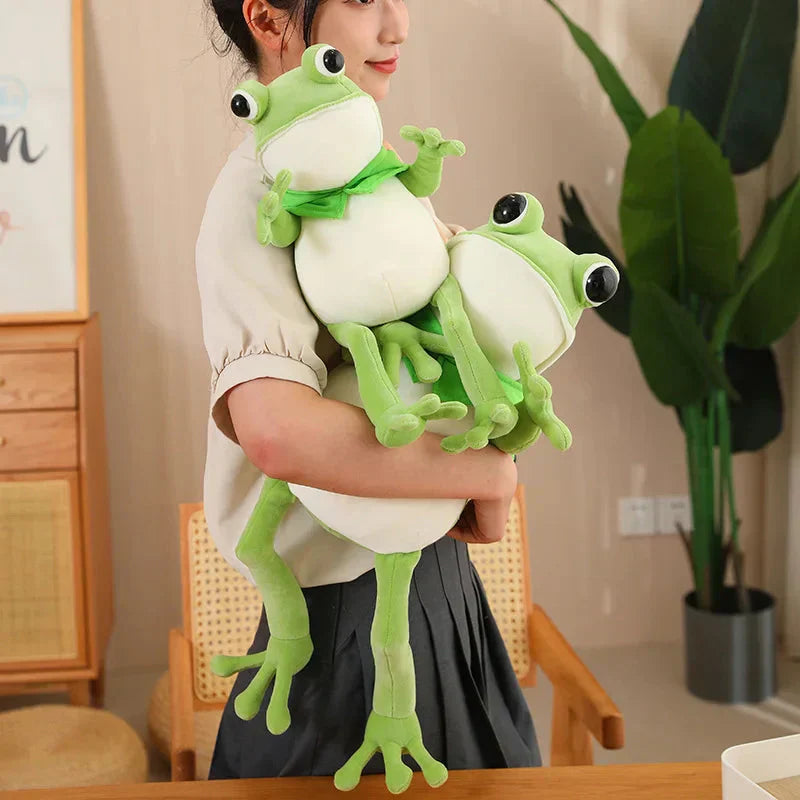 Cute Green Frog Stuffed Animal Toy with Cap - Befez