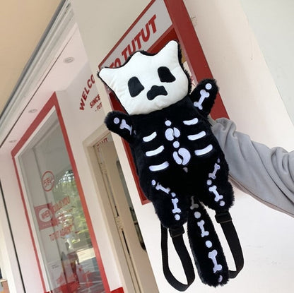 Cute Small Skeleton Soft Backpack