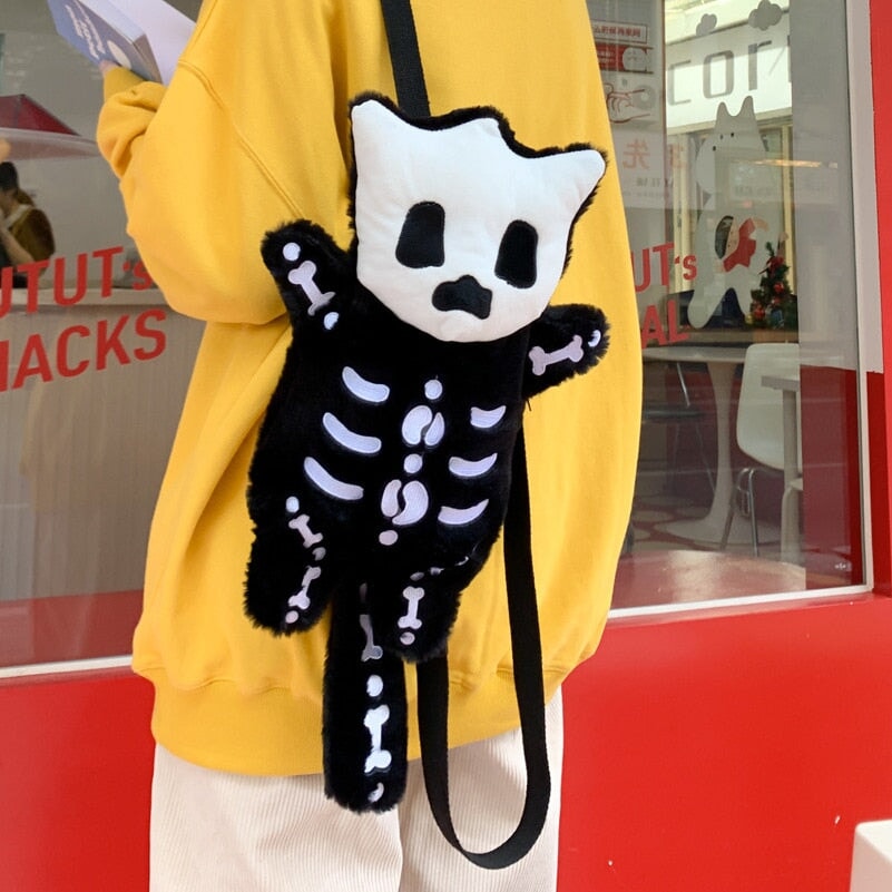 Cute Small Skeleton Soft Backpack