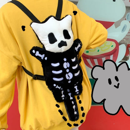 Cute Small Skeleton Soft Backpack