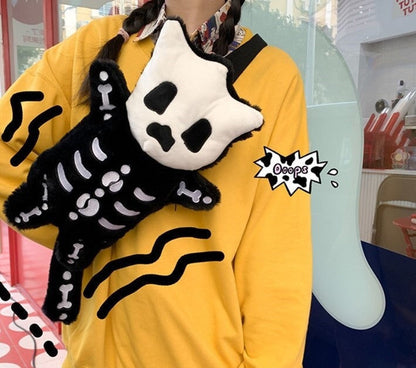 Cute Small Skeleton Soft Backpack