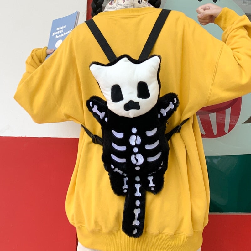 Cute Small Skeleton Soft Backpack - Befez