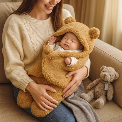 Adorable Bear Baby Blanket and Pajama Set