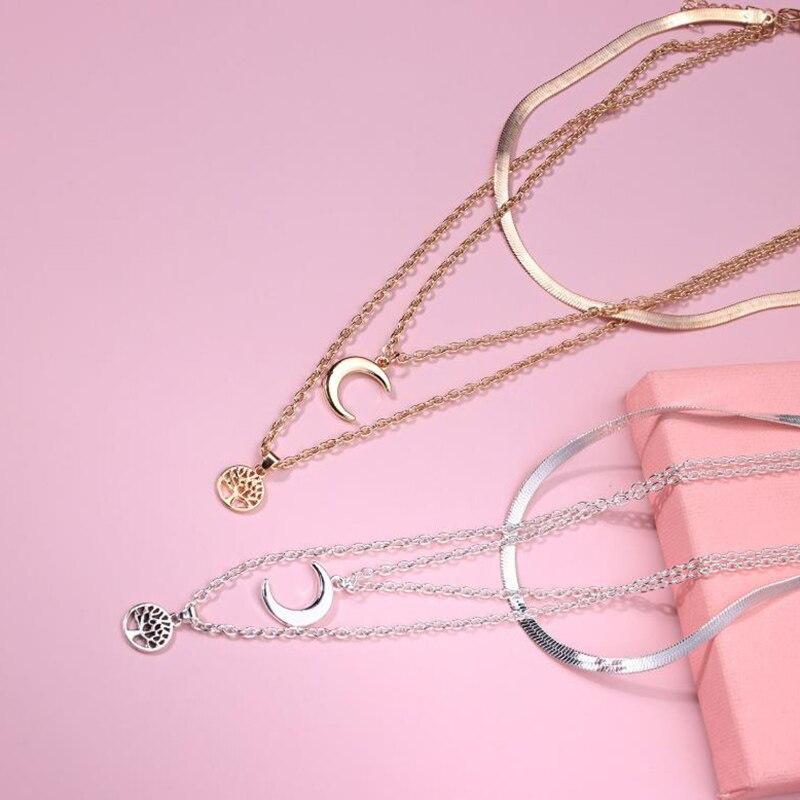 Elegant Layered Tree of Life Pendant Necklace