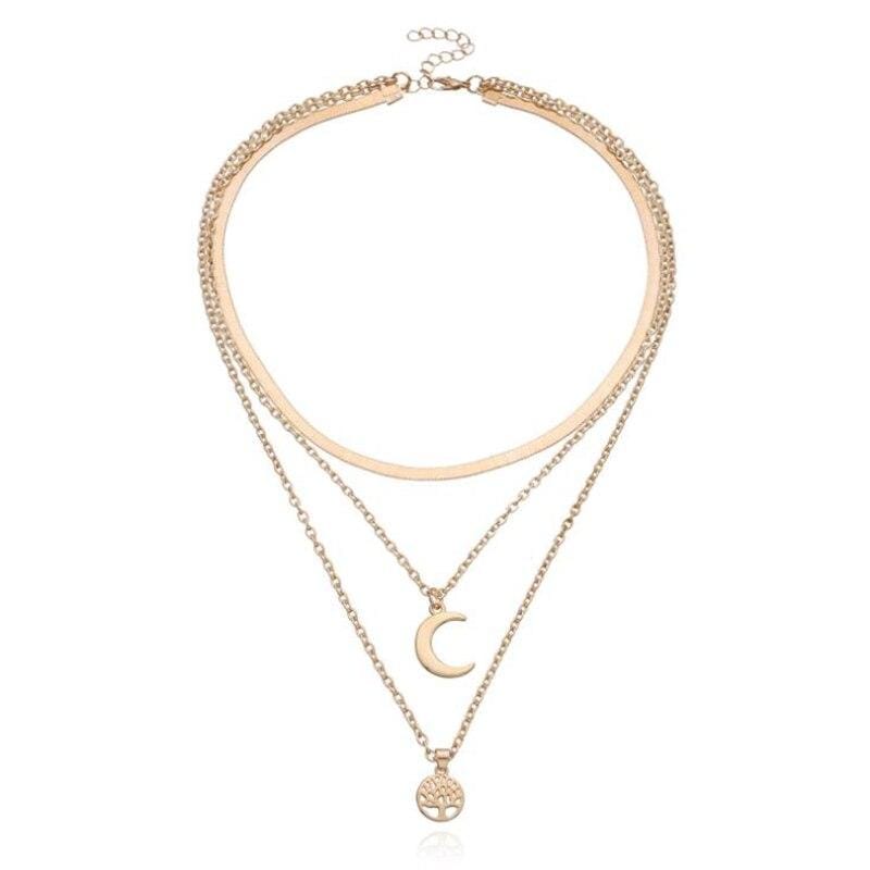 Elegant Layered Tree of Life Pendant Necklace