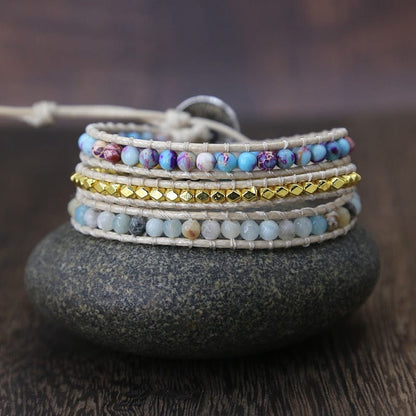 Beautiful Gemstone Energy Wrap Bracelet - Befez