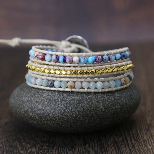 Beautiful Gemstone Energy Wrap Bracelet - Befez