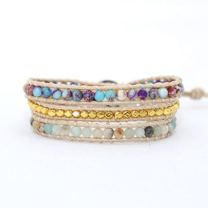 Beautiful Gemstone Energy Wrap Bracelet