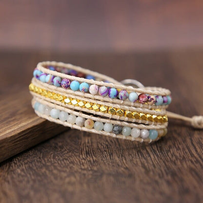 Beautiful Gemstone Energy Wrap Bracelet