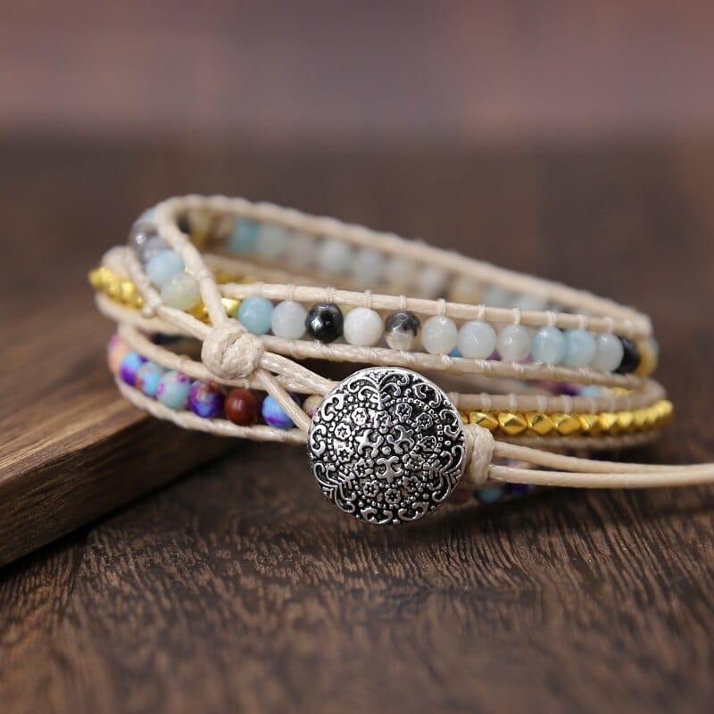 Beautiful Gemstone Energy Wrap Bracelet