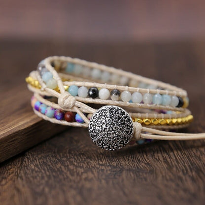 Beautiful Gemstone Energy Wrap Bracelet