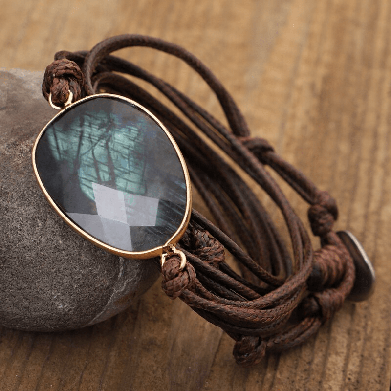 Sparkling Stone Cord Wristband
