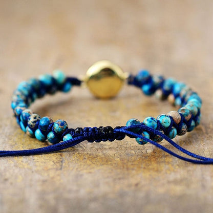 Beachy Gemstone Opal Jasper Sea Bracelet