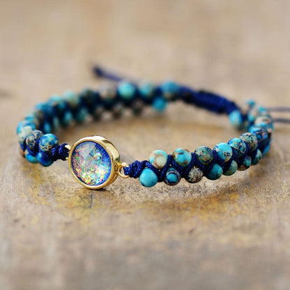 Beachy Gemstone Opal Jasper Sea Bracelet