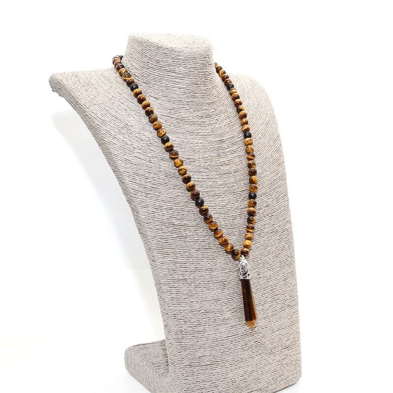 Elegant Black Bead Mala Necklace