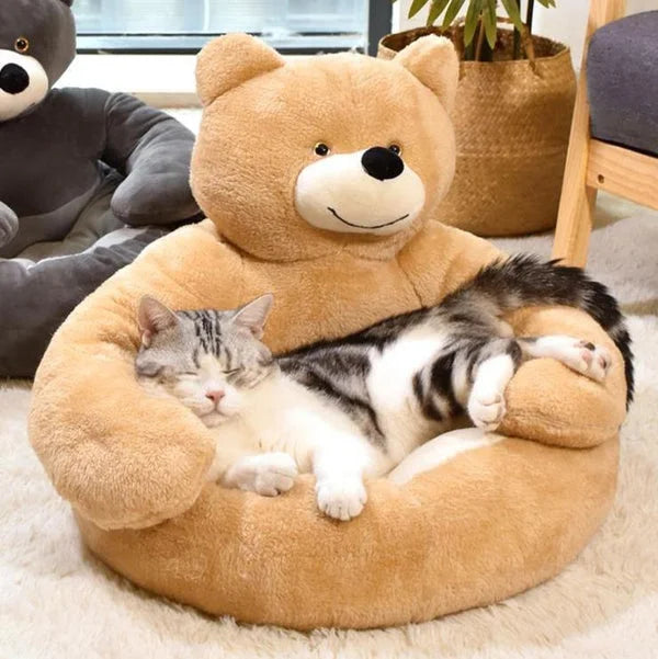 Cozy Plush Cat Bed for Ultimate Sleeping Comfort