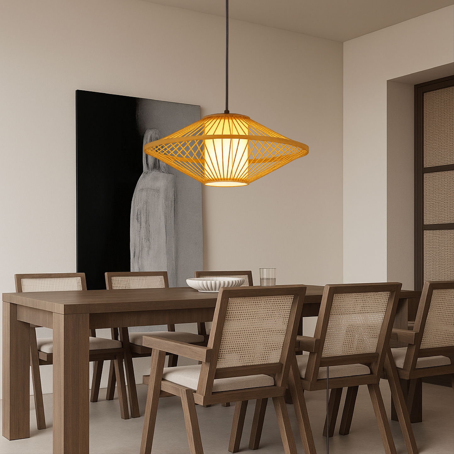 Natural Bamboo Pendant Light