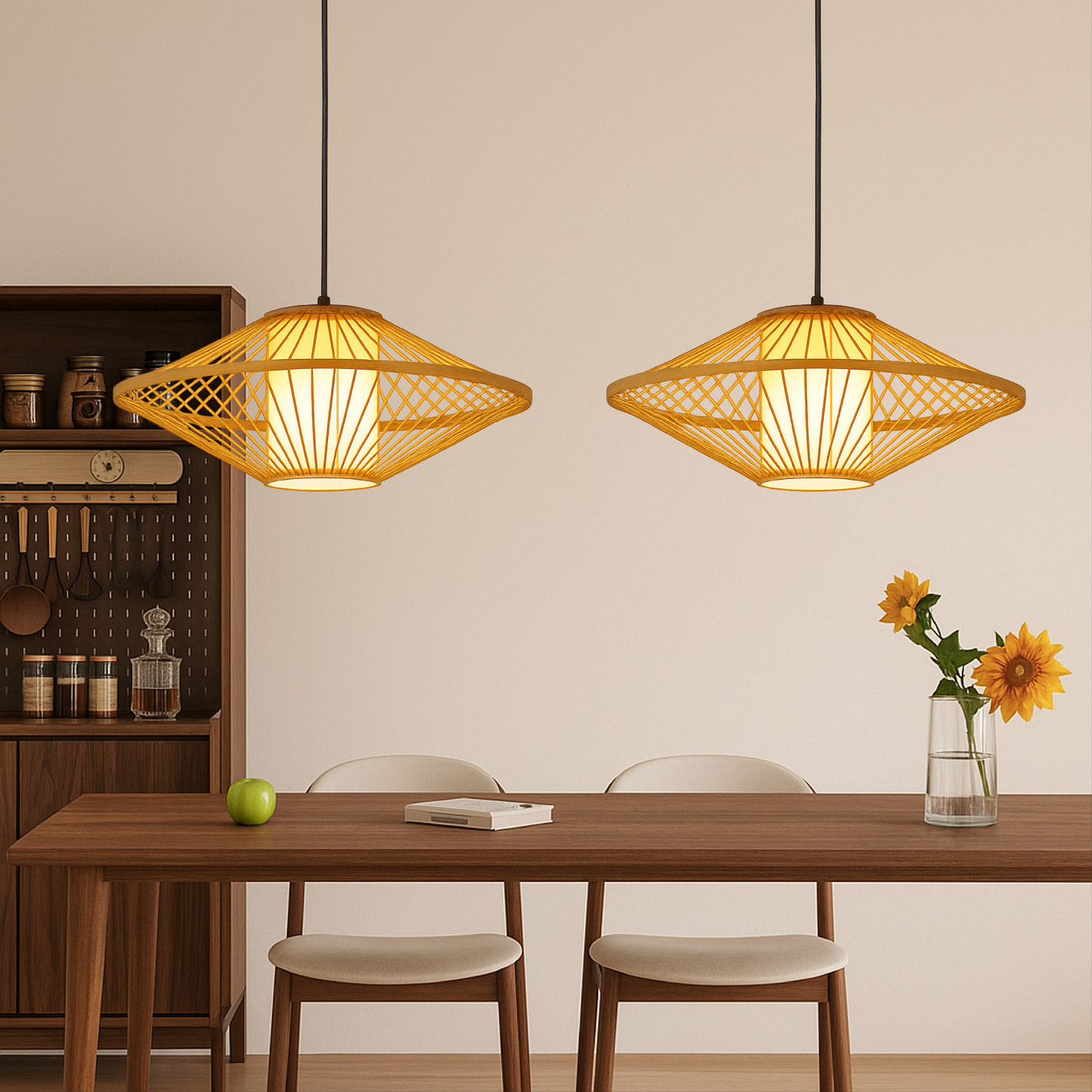 Natural Bamboo Pendant Light