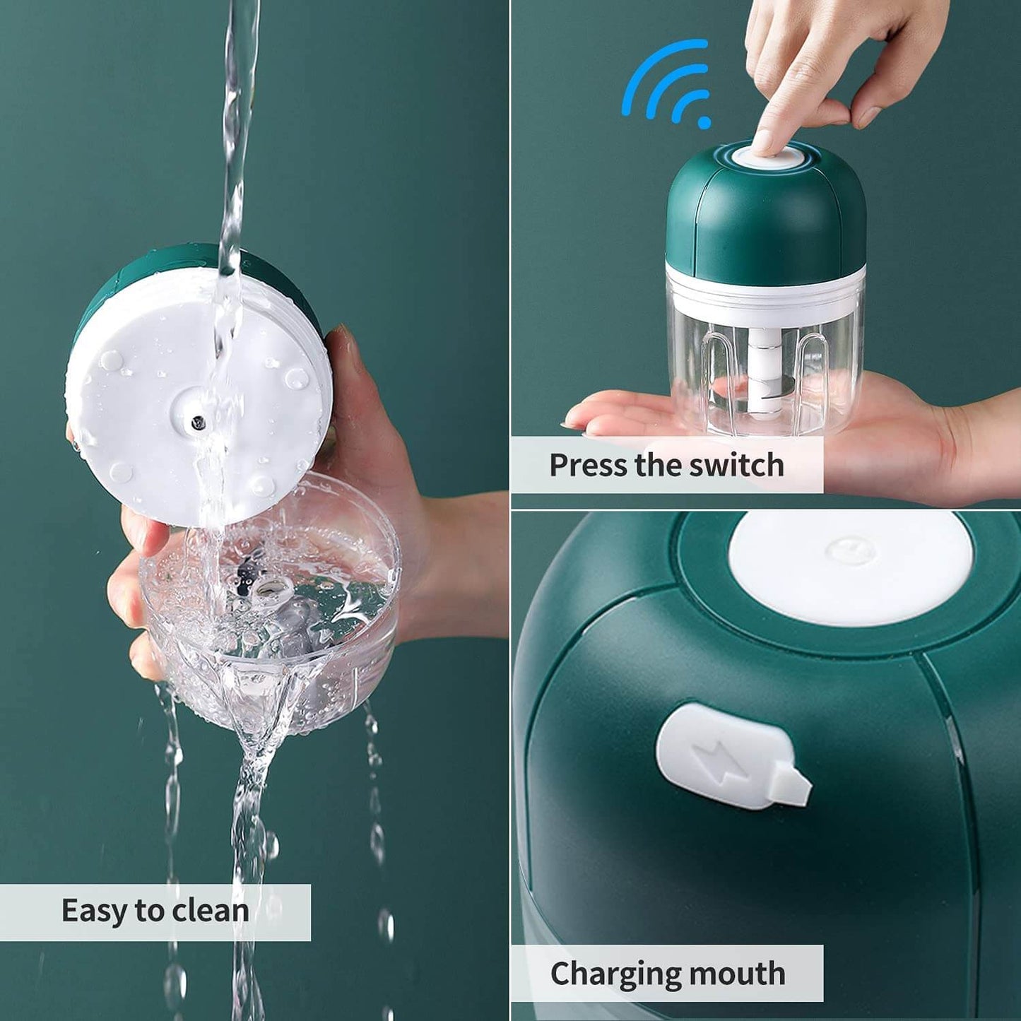 Easy Garlic Crusher - Rechargeable Compact Press