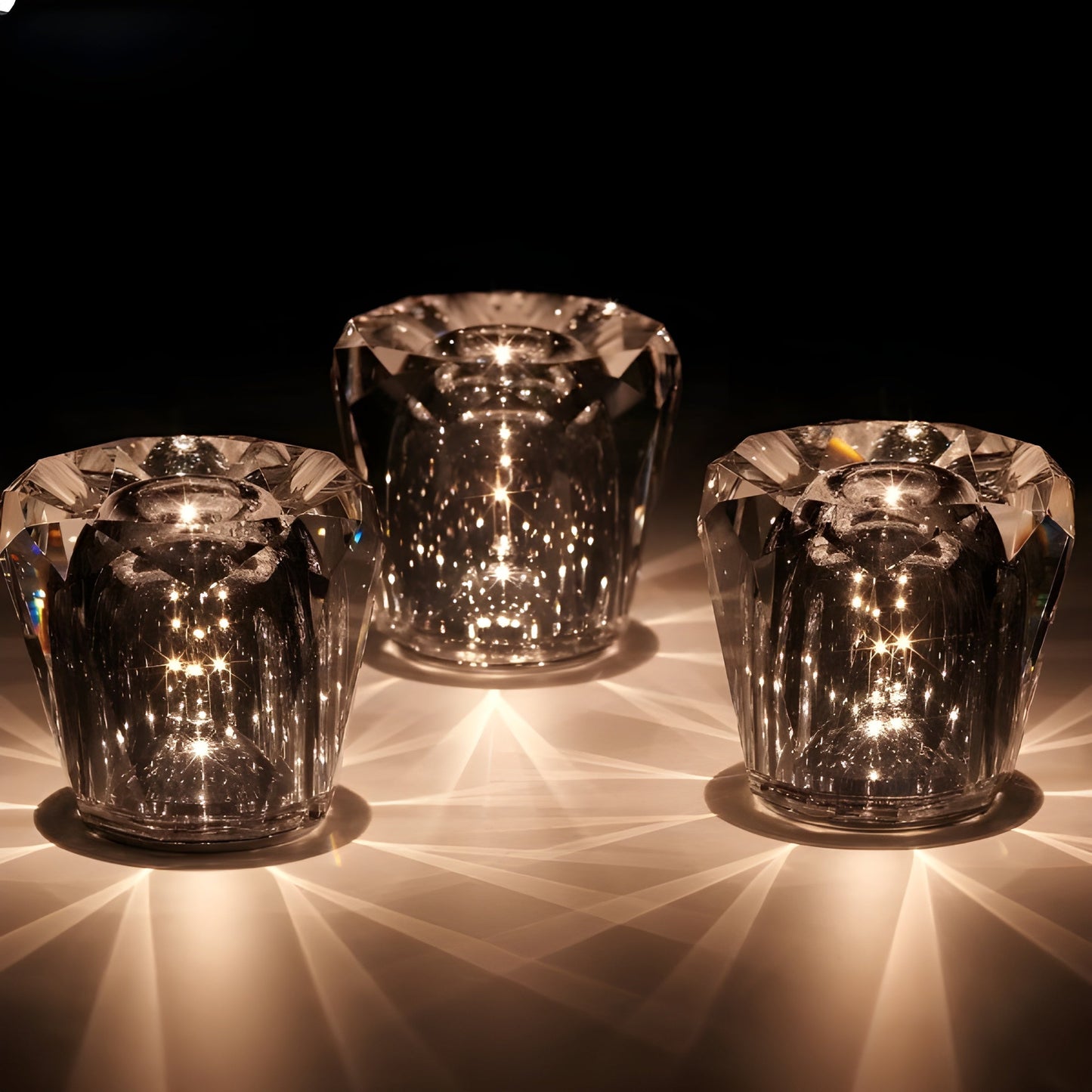 Luxury Crystal Desk Lamp with USB Rechargeable LED Light