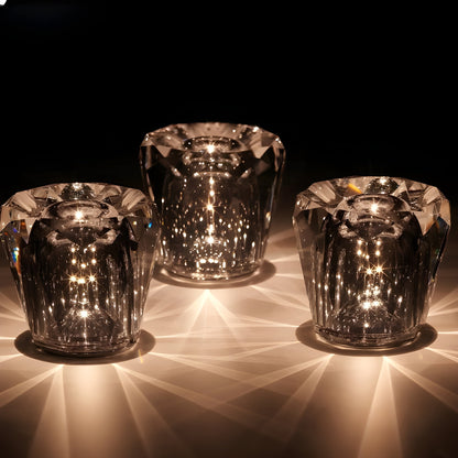 Luxury Crystal Desk Lamp with USB Rechargeable LED Light