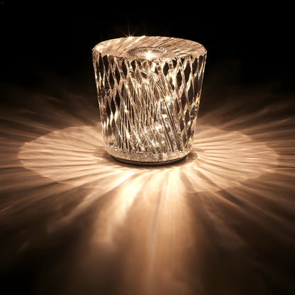 Luxury Crystal Desk Lamp with USB Rechargeable LED Light