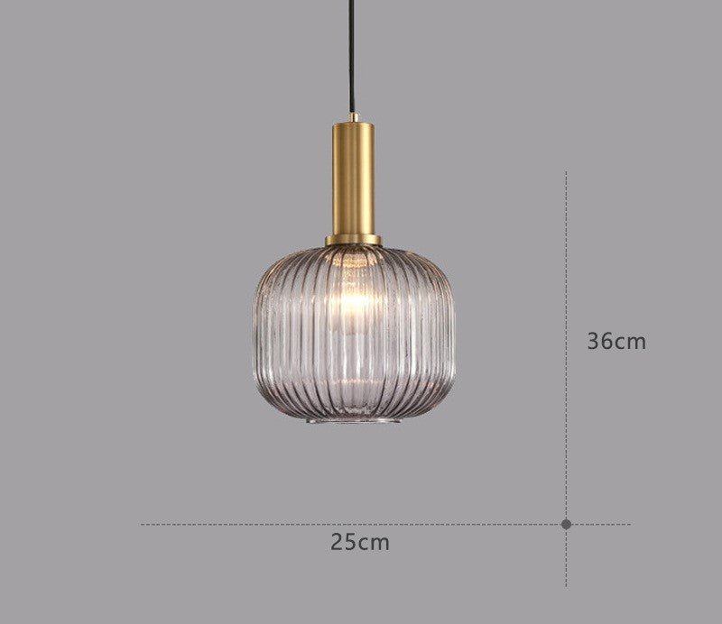 Vintage Style Glass Pendant Light