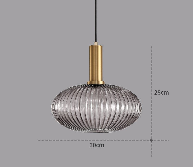 Vintage Style Glass Pendant Light