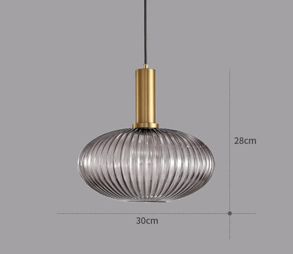 Vintage Style Glass Pendant Light