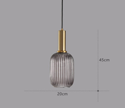Vintage Style Glass Pendant Light