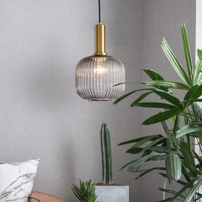 Vintage Style Glass Pendant Light
