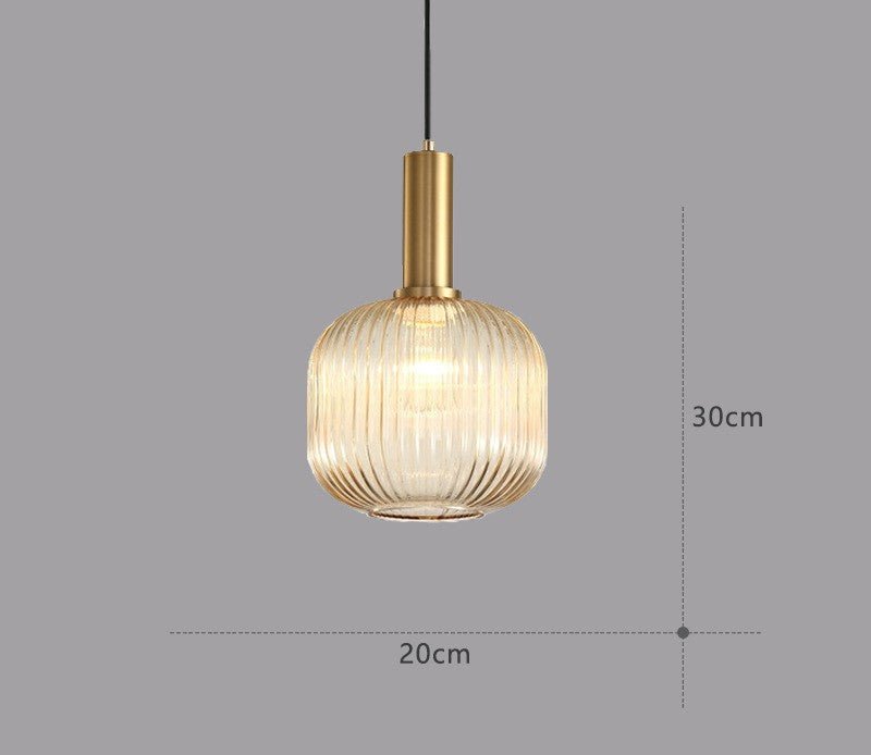 Vintage Style Glass Pendant Light