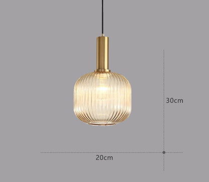 Vintage Style Glass Pendant Light