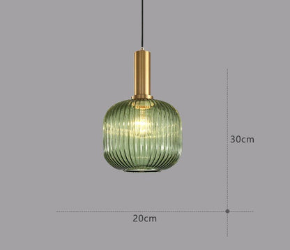 Vintage Style Glass Pendant Light