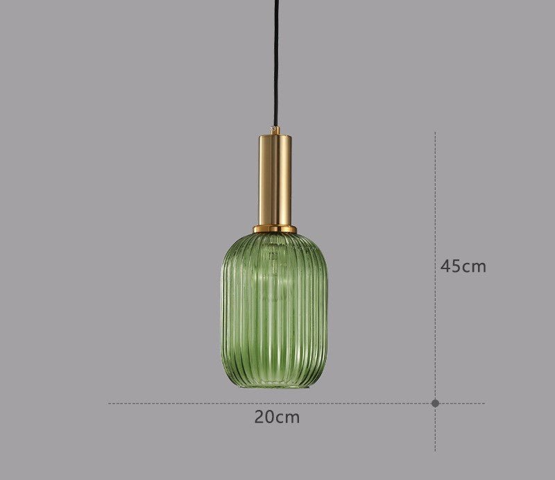 Vintage Style Glass Pendant Light
