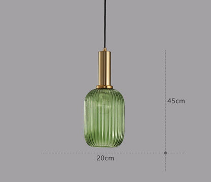 Vintage Style Glass Pendant Light