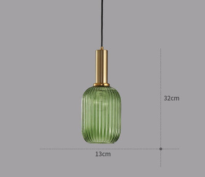 Vintage Style Glass Pendant Light